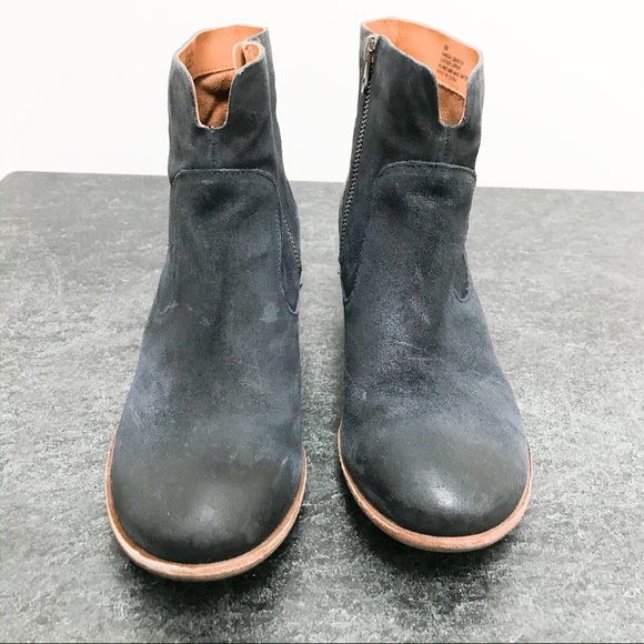 Kork-Ease Ankle Bootie - Navy Suede Leather - Picture 3 of 8